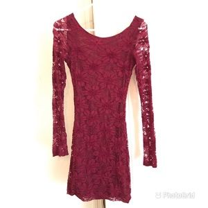 WEEKEND SALE Fitted cute floral crochet dress